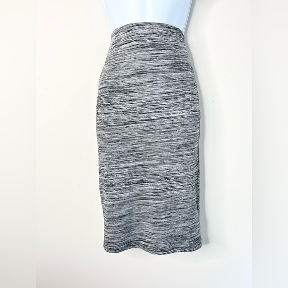 Zara Women’s High Waist Pencil Skirt Space dye print Grey Black Size Medium - Picture 13 of 14